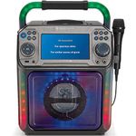 Singing Machine STVG782BK CD Bluetooth Karaoke Machine with inbuilt Screen and Mic, Black