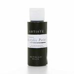 Artiste Acrylic Paint 59ml 2Oz Metallic Black, Quick-Drying Professional Art, Craft and Hobby Artists Paint, Vibrant Colour, Water-Based Paints Cover All Surfaces with Ease, Ideal for Travel Artists