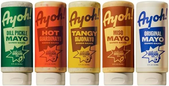 Ayoh Foods Sando Sauce – Ultimate Flavors Pack | Creamy Sandwich Sauce Now Made w/ Avocado Oil | Seed oil, Gluten-free, Non-GMO | Bold sauce for sandwiches, wraps & dips | Chef-crafted by Molly Baz | 12 oz - 5 bottles