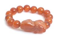 ASTROGHAR Carnelian stone pi yao pi xiu bracelet for protection, prosperity and luck for men & women