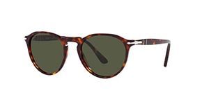 Persol Unisex's Po3286s Sunglasses, Havana/Green, 53 mm