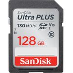 SanDisk Ultra Plus SD Card, 128GB, SDSDUNB-128G-GN6IN