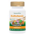 NaturesPlus Animal Parade Gold Children’s Multivitamin - Fun Animal Shaped Chewable Multi for Kids - All Natural, Orange Flavour - Vegan, Gluten Free - 60 Chewable Tablets