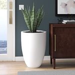 Global Trade & Utility Products Fibreglass Garden Big Size Gamla Gardenix Decor Planter Suitable for Indoor Outdoor and Gardening, Size:- Height: 18 Inch, Width: 13 Inch, Length: 18 Inch, White