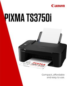 Canon PIXMA TS3750i Wireless Inkjet Printer – Compact All-in-One