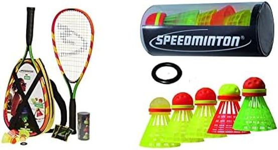 Speedminton S600 Badminton Set (SM01-S600-10) | Speedminton Mix 5-Pack Speeder Tube