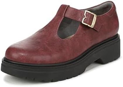 Dr. Scholl's Women's Bring It Jane Mary Jane Flat Burgundy Dark Red 7.5 M