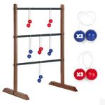 Ladder Toss® | Wooden Skill Game for Kids & Adults | 1 Ladder + 12 Bolas + 1 Protective Cover | Toss Games | Outdoor Toy | Golf Balls | 100% Fun | OriginalCorner®