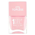 Nails Inc It's Topless Gel-Like Nail Polish, 4-in-1 Base Coat, Treatment, Colour & Top Coat, Long Lasting, Strong, Chip Free Nails, Glossy Salon Quality Manicure, Air Dry Nail Polish, Sabrina, 14 ML