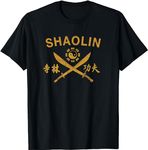 AspeAr Shaolin Kung Fu Martial Arts Broadsword T-Shirt (Black,M)