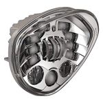 J.W. Speaker 0555161 Model 8695 LED Diamond Adaptive Headlight with Chrome Inner Bezel, 1 Pack