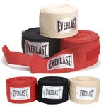 Everlast Classic Hand Wraps - 120” 3-Pack - Traditional Design, Poly-Cotton, Thumb Loop, Hand & Wrist Support, Great For Training, Boxing, MMA, Fitness, Machine-Washable. (Red / Black / Natural)