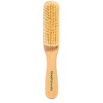GranNaturals Boar Bristle Slick Back Hair Brush - White Bristle Smoothing Hairbrush for Slicking Hair to Create Sleek Style- Natural Wood Handle for Women + Men