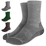 Rymora Walking Socks Hiking Socks Men Women (Unisex) (Merino Wool, Moisture Wicking, Seamless Toe) (One Pair - Grey) [L] (Large: UK 10.5-13 / EU 45-47)