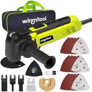 Oscillating Tool, 23000 OPM Corded Oscillating Multi Tool Kit with 26Pcs Saw Accessories, 3.2°Oscillation Angle, 7 Variable Speeds, Electric Oscillating Saw with Auxiliary Handle&Carrying Bag