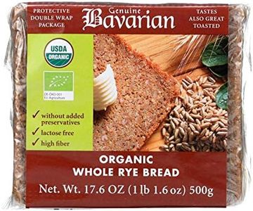 Genuine Bavarian Organic Whole Rye Bread, 17.6 Ounce - 6 per case.6