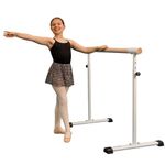 Cannons UK Freestanding Portable Ballet/Stretch Barre, 1.5m, Adjustable 85-105cm, Extension Option, Anti-Skid Feet (Ballet Barre)