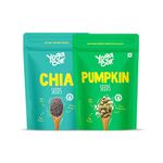 Yogabar Chia Seeds and Pumpkin Seeds Combo Pack 1Kg (500g*2, Pack of 2)