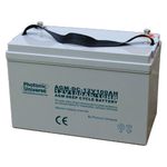 100Ah 12V Photonic Universe deep cycle AGM battery for a motorhome, caravan, campervan, boat (leisure battery), solar, wind UPS or back up/off-grid power systems