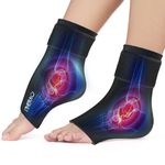 iTHERAU Ankle Ice Packs Wrap for Injuries Reusable- Gel Ice Pack Wrap Foot Ice Bag, Hot & Cold Therapy Flexible Gel Ice Packs for Achilles Tendonitis, Plantar Fasciitis, Foot Heel