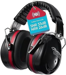 SAFEYEAR Noise Cancelling Ear Defenders Adult, Black SNR 32dB Ear Protectors Ear Muff for Men & Women, NNR 26dB Pro Over Hearing Protection Earmuff for Shooting, Sleeping, Industrial, Site Work etc