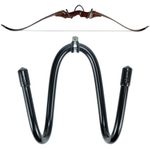 Kesywale Bow Hanger Display Flexible Archery Rack Bow Wall Mount Holder Wall Hook Stand for Your Bow, Rubber Protection and No Scratches