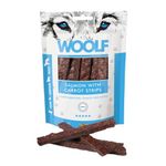 WOOLF Salmon with Carrot Strips - Complimentary Snacks for Dogs. Dog Treats with All-Natural Ingredients, High Meat Content, Free from Artificial Additives. Suitable for Dogs (100g)