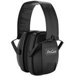 ProCase Ear Defenders Adults [Ultra Comfort Series], Foldable Adjustable Noise Cancelling Headphones Safety Earmuffs Hearing Protection Shooting Ear Defenders Autism for Hunting Construction -Black