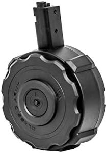 GoldenBall Nemesis X9 Electric Lightweight Polymer 9mm Airsoft Drum Magazine 1400 Round Cpacity - Black