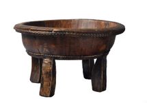 Antique Revival Round Wooden Baby Sink