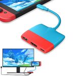 Battony USB C to HDMI Adapter for Nintendo Switch/Switch OLED/MacBook Pro Air/iPad Pro/Android Phone, USB3.0 5GBps Date Transfer, USBC to 4K HDMI Output Multiport AV Converter Adaptor for Switch Dock