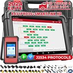 Launch X431 PRO3S+Smartlink HD Heavy Duty Truck Scanner,2024 Top Diesel&Gasoline Bidirectional Diagnostic Scan Tool with J2534 Reprogramming,Topology Map,60+Service,ECU Coding,CANFD &DOIP,Free Update