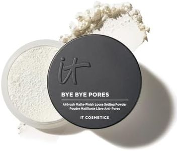 IT Cosmetics Bye Bye Pores Loose Setting Powder for Poreless Finish | Airbrush Blurring Setting Powder for Large Pores, Shine-free Matte Finish, with Hyaluronic Acid, Peptides + Vitamin E