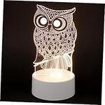 DOITOOL 3pcs 3D Night Light Owl Led