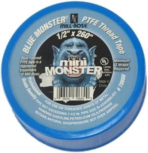 Millrose 70660 Monster Roll PTFE Thread Seal Tape, 1/2-Inch x 260-Inch, Blue