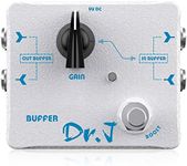 JOYO Buffer Pedal Effect Built-in Double Buffer Groups and Boost for Electric Guitar Bass Bypass High-end Edition Dr.J Series (D57) Buffer White