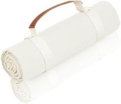 NOONOOJOOJOO 4‘9“x 6'7”,Extra Large White Picnic Blanket Water Resistant,Lego Mat, Outdoor Park Beach Blanket,Camping Mat Light Weight Sturdy Canvas