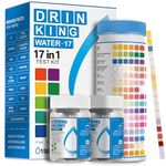 AAwipes Complete Water Testing Kits for Drinking Water 150 Strips + 2 Bacteria Tester Kits 17 in 1 Well, Tap, Drinkling Water, City Water Testing Strips (150)