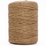 Leecogo Jute Twine 3mm Thick 656 Feet Heavy Duty Natural Jute Rope String for Home Gardening Plant Picture Hanger Industrial Packing String for Gifts Presents Mason Jars Wedding Decorations