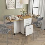 Studio Kook Dolce Engineered Wood 4 Seater Folding Dining Table (Moonshine White, Without Chairs)