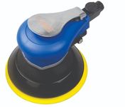 Techno Air Sander, 5 inch Lightweight Heavy Duty Pneumatic Palm Sander for Metal for Woodworking (Yellow & Blue)