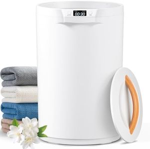 CWDOlROI Towel Warmer, 20L Large Towel Warmers for Bathroom, Towel Bucket Fits Up Two 40"X70" Oversized Towels, Bathrobes, Blankets, Towel Heater with LCD, 4 Timer Setting and Auto Shut Off(White)