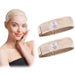 Dreamlover Wig Grip Headband, Elastic Wig Headband, Velvet Wig Band to Hold Wig in Place, Nude, 2 PCS