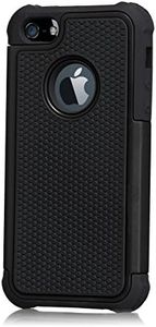 32nd® Funda Rígida Anti-Choques de Alta Proteccion para Apple iPhone 4 4S Carcasa Defensora de Doble Capa - Negro
