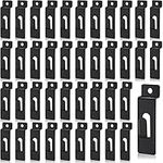 Hotop 50 Packs Slatwall Utility Notch Hook Commercial Slatwall Picture Hanger Black Slatwall Pegs for Panel Pegboard Slat Grid Shelf Hanging Display