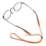 Bhavya Optic® Spectacle Rope Band Long Silicone Band Retainer Eyeglasses Strap Holder Waterproof Glasses Retainer, Sports Sunglasses Silicone Holder Chain for Men Women and Kids (Orange, 1)