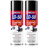 Lubrizap LD-50 AC Foam Cleaner Spray for Split, Window AC & Car AC | Cleans Coils, Vents & Ducts | Removes Dust, Mold, Odors & Bacteria | Restores Cooling & Fresh Lemon Air | 200ml | Pack of 2