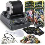 NATIONAL GEOGRAPHIC Hobby Rock Tumbler Kit with Two Bonus Rough Gemstone Refill Pack (Jasper Mix & Variety)