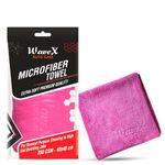 Wavex Microfiber Cleaning Cloth for Car and Kitchen 350 GSM | 40X40CM | All Purpose Softer Highly Absorbent, Lint Free - Streak Free Wash Cloth for House, Kitchen, Car, Window (Red)