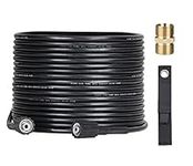 10M Pressure Washer Hose, M22 14mm Female Replacement Jet Wash Hose, Flexible Power Washer Extension Hose with m22 14mm Double Male Thread Coupler, 180Bar / 2600PSI Pressure Washer Accessory